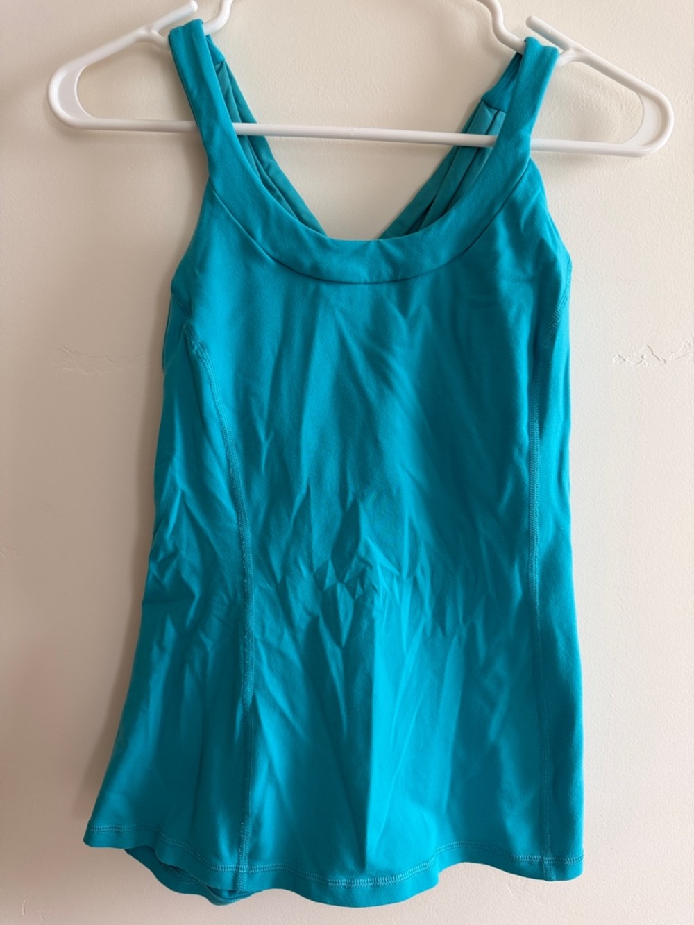 lululemon athletica Teal Performance Tank Top with built in bra - size 10
